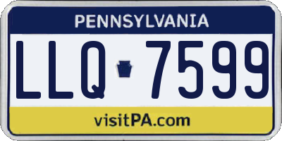 PA license plate LLQ7599