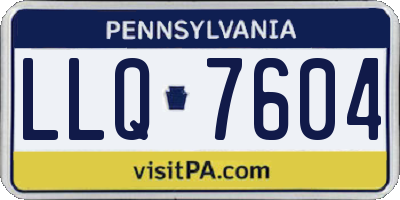 PA license plate LLQ7604