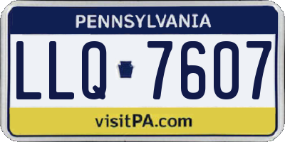 PA license plate LLQ7607