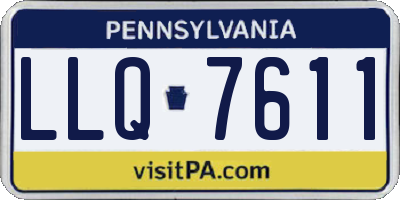 PA license plate LLQ7611