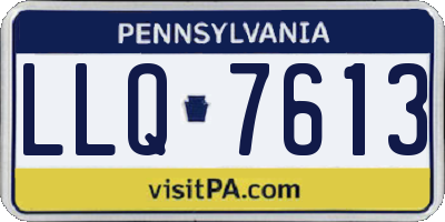 PA license plate LLQ7613