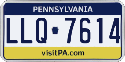 PA license plate LLQ7614