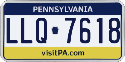 PA license plate LLQ7618