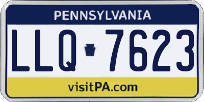 PA license plate LLQ7623