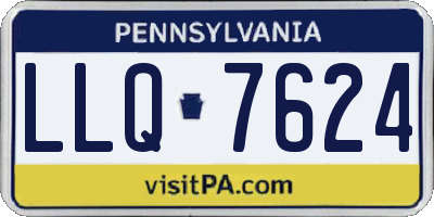 PA license plate LLQ7624