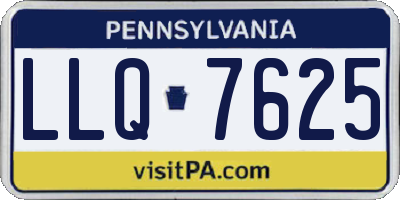 PA license plate LLQ7625