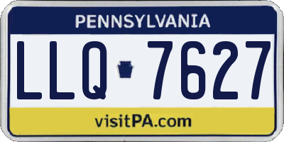 PA license plate LLQ7627