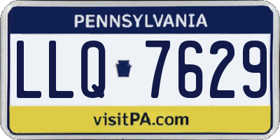 PA license plate LLQ7629