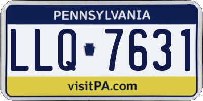 PA license plate LLQ7631