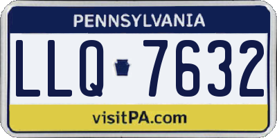 PA license plate LLQ7632