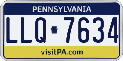 PA license plate LLQ7634
