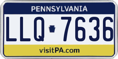 PA license plate LLQ7636