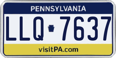PA license plate LLQ7637