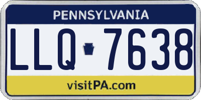 PA license plate LLQ7638