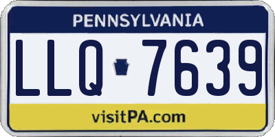 PA license plate LLQ7639