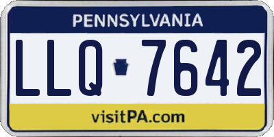 PA license plate LLQ7642