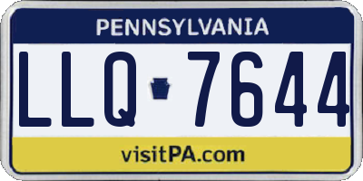 PA license plate LLQ7644