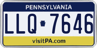 PA license plate LLQ7646