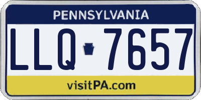 PA license plate LLQ7657