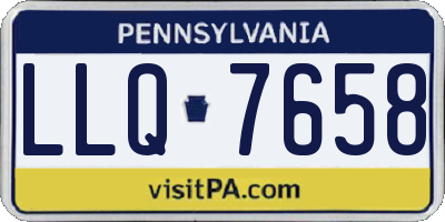 PA license plate LLQ7658