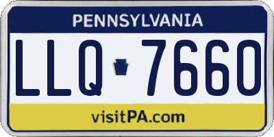 PA license plate LLQ7660