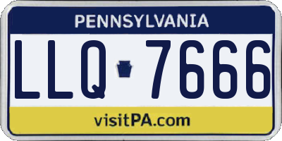 PA license plate LLQ7666
