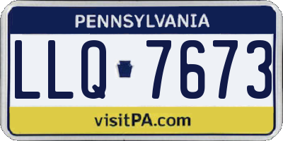 PA license plate LLQ7673