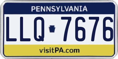 PA license plate LLQ7676