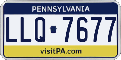 PA license plate LLQ7677