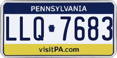 PA license plate LLQ7683