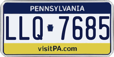 PA license plate LLQ7685