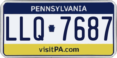 PA license plate LLQ7687
