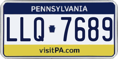 PA license plate LLQ7689