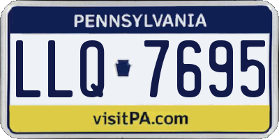 PA license plate LLQ7695