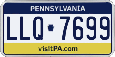 PA license plate LLQ7699