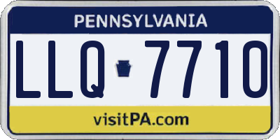 PA license plate LLQ7710