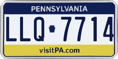 PA license plate LLQ7714