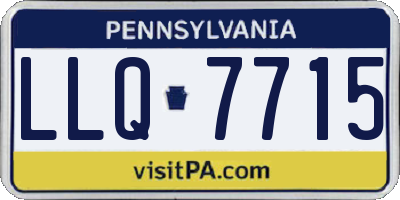 PA license plate LLQ7715