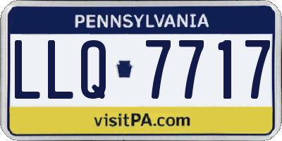 PA license plate LLQ7717