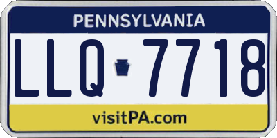 PA license plate LLQ7718