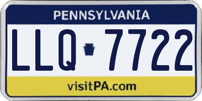 PA license plate LLQ7722