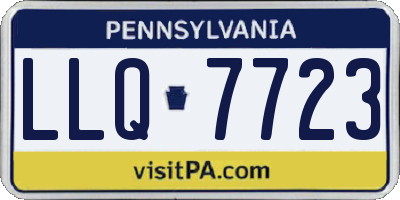 PA license plate LLQ7723
