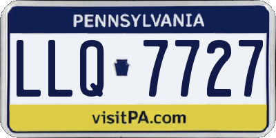 PA license plate LLQ7727