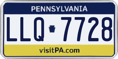 PA license plate LLQ7728