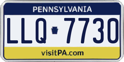 PA license plate LLQ7730