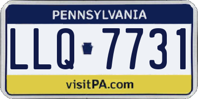 PA license plate LLQ7731