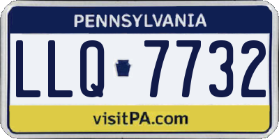 PA license plate LLQ7732
