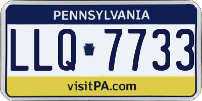 PA license plate LLQ7733
