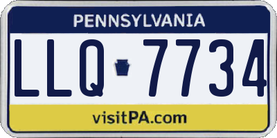 PA license plate LLQ7734