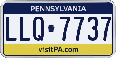 PA license plate LLQ7737